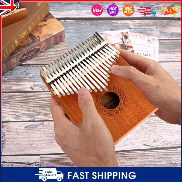 #C Mahogany 21 Key Kalimba Thumb Piano Mbira Musical Instrument Gift for Beginne