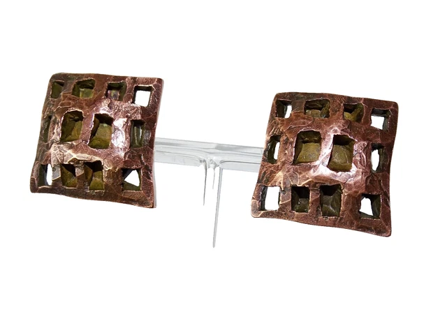Boucles D'Oreilles Clips Créateur Alexis Lahellec - Moderniste - Occasion Très Bon État
