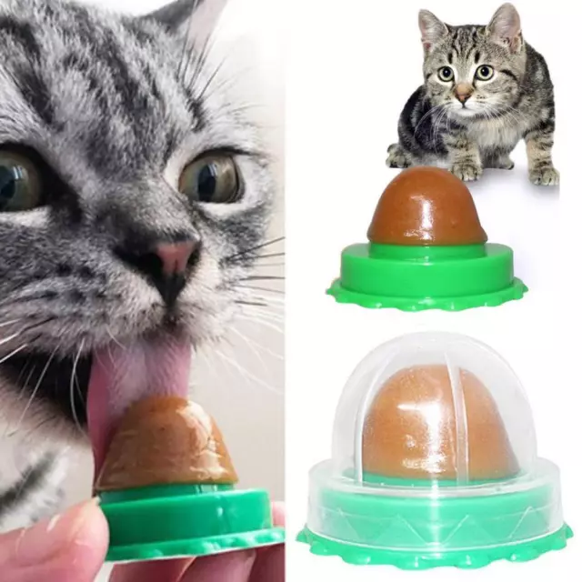 Pet Healthy Cat Snacks Catnip Sugar Candy Licking Nutrition Ball Toy Energy G0R8