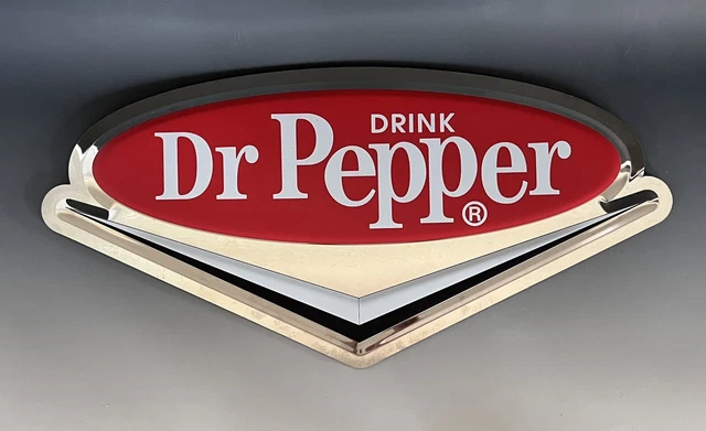 DR. PEPPER Glass Mirror Sign Soda Advertising