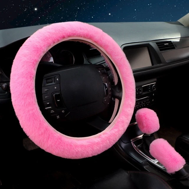 Elegante coprivolante in pelliccia peluche traspirante e comodo set 3 pezzi