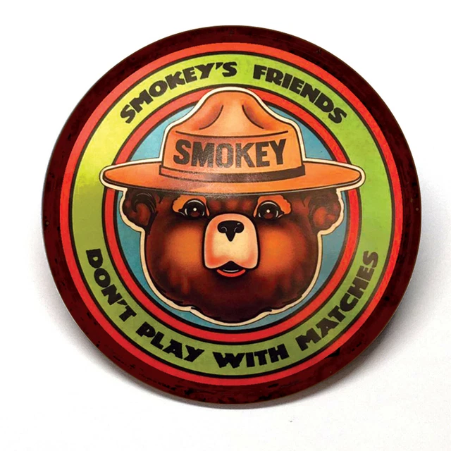 Smokey Bear Friends Don't Play With Matches Advertising Pocket Mirror