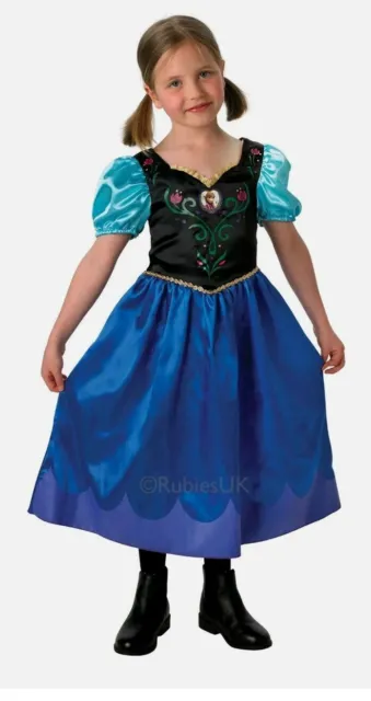 Classic Anna Disney Frozen Princess Dress Book Week Girls Fancy Dress Age 7 - 8