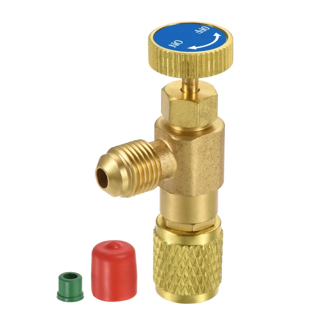 Carga Válvula 5/16 SAE Macho a 1/4SAE Hembra Rosca Cierre Flujo Ajuste Adaptador