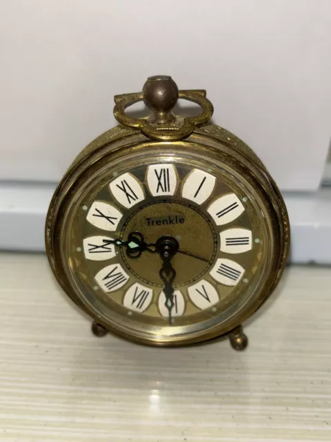 Vintage Linden Gold Filigree Alarm Clock West Germany - No Function