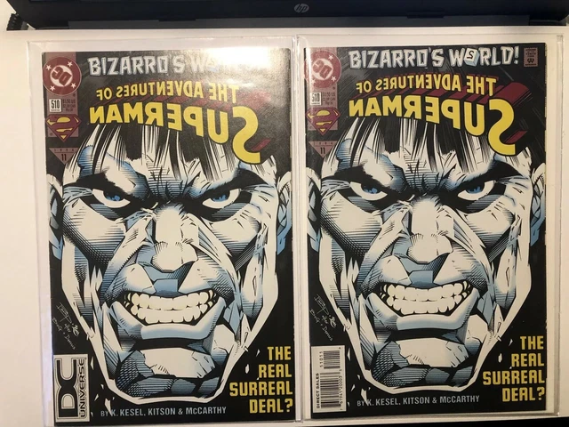 Adventures of Superman #510 DC Universe logo Variant & direct sale 2 ct set VF +