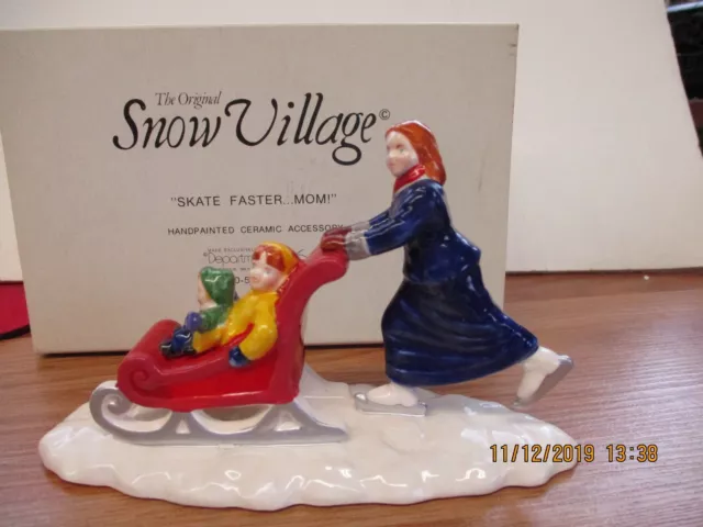 Dept.56 The Original Snow Village "Skate Faster... Mom!" # 5170-5-W/ORIGINAL BOX