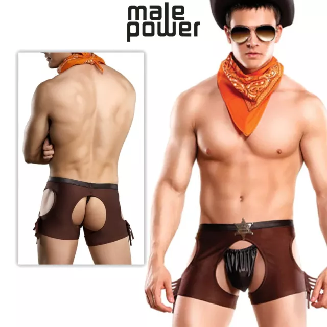 MalePower Cocky Cowboy Costume Sheriff Set of 3, Sexy Cosplay Sceriffo, S/M-L/XL