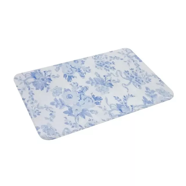 Blue Flower H 60x40cm Mats Carpet Polyester Floor Modern Bathroom Gifts