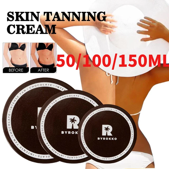 Crema bronceadora de chocolate original marrón brillante 50/100/190 ml para tumbona y exterior.