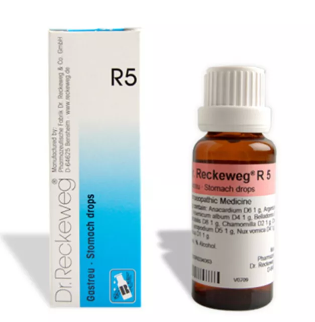 Dr Reckeweg Germany R 5 Gostreu Stomach Homeopathic 22 ml Drops