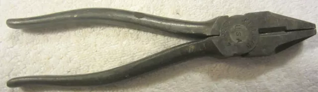 1 Kraeuter Industrial # 1830-7 Lineman Electrician 7" Pliers Vintage tool