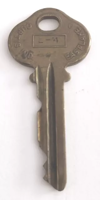 Cerradura de repuesto vintage Key CURTIS IND L-4 Eastlake O Appx 2-1/8