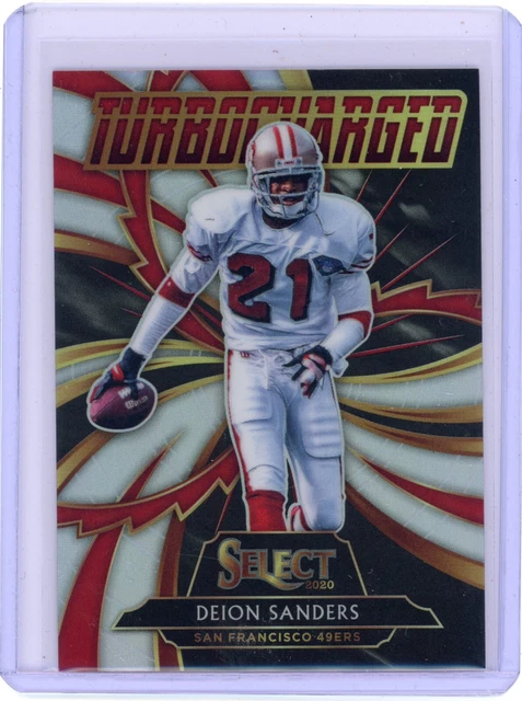2020 Panini Select Football #T2 DEION SANDERS Turbocharged Insert Silver Prizm