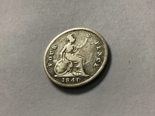 1840 Great Britain 4 Pence Four Pence KM# 731.1 Silver