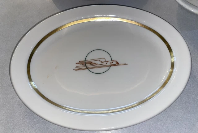 7 pieces Union Pacific Railroad Winged Streamliner Art Deco dining china 2