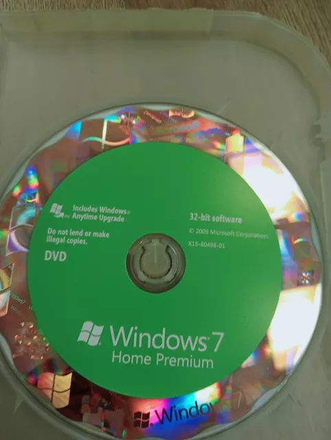 Discos de actualización Windows 7 Home Premium con clave de producto 32 + 64 bits USADOS 2