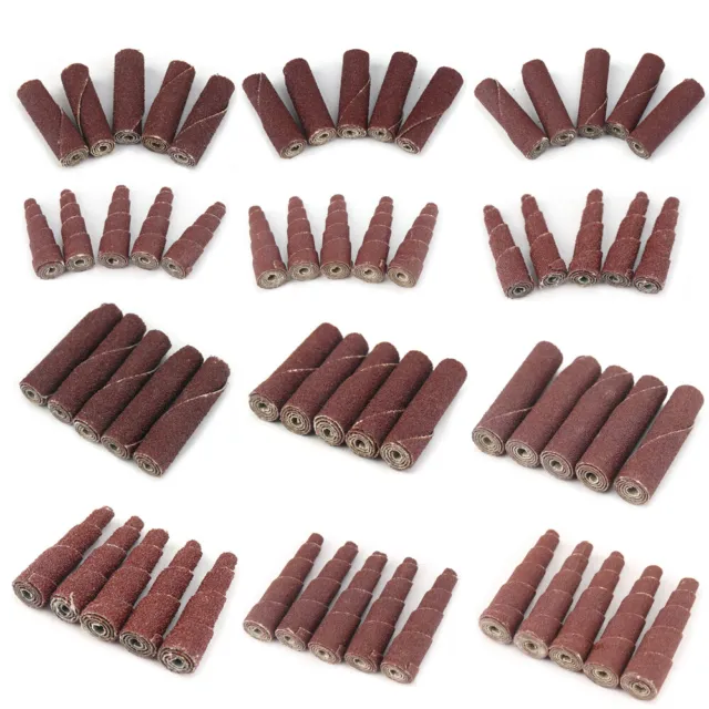 62PCS Mini Sanding Cone Engine Polishing Assortment Kit Cartridge Rolls 80-240#