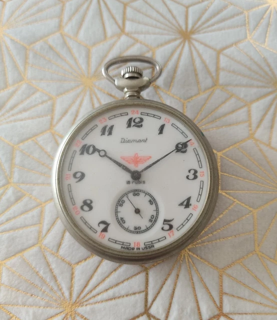 Montre De Poche HELIA Cheminot "Locomotive" - Vintage Vers 1930 - Non Fonctionnelle, à Réviser
