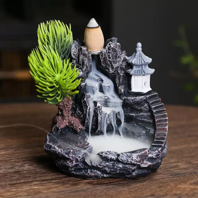 With Backflow Incense Cones Waterfall Incense Burner  Living Room