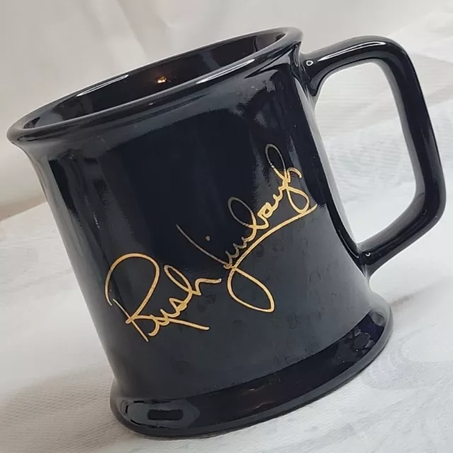 Rush Limbaugh Gold Signature Coffee Cup Mug Rare Collectors Mug EIB Network