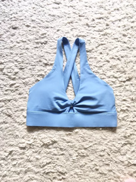 FABLETICS Sport-BH Crop Top Bustier Bralette High Support Twist Blau Oasis