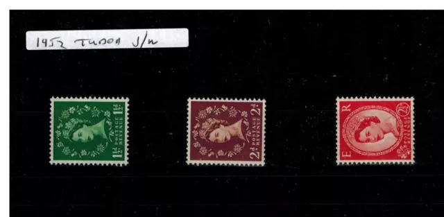 GB SG 517a - 519a 1952 SIDEWAY TUDOR WATERMARK SET MNH WILDING  STAMPS