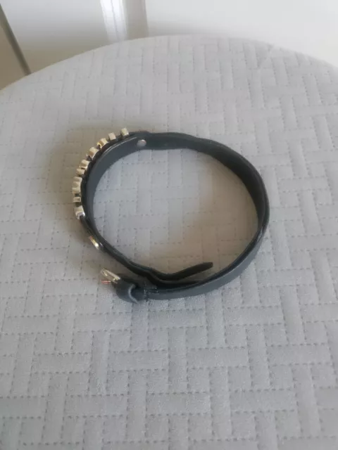 Authentic Moschino Logo Leather Bracelet 2