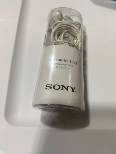 Genuine Sony MDR-E9LP In-Ear Stereo Audio Fashion Earbuds ~White