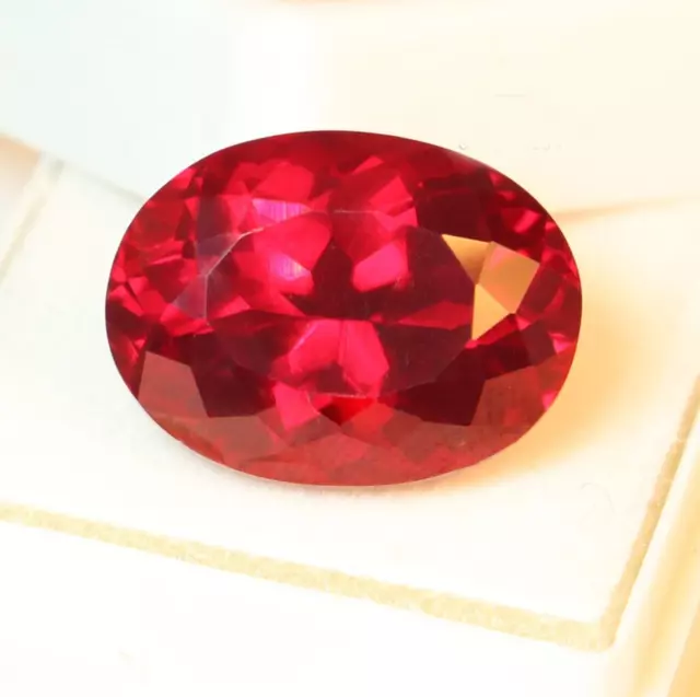 Exclusive 17.95 Ct GIE Certified Natural Burma Red Ruby Oval Cut Loose Gemstone
