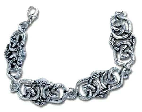 Celtique Dragon Link Bracelet Étain Alchemy Gothic