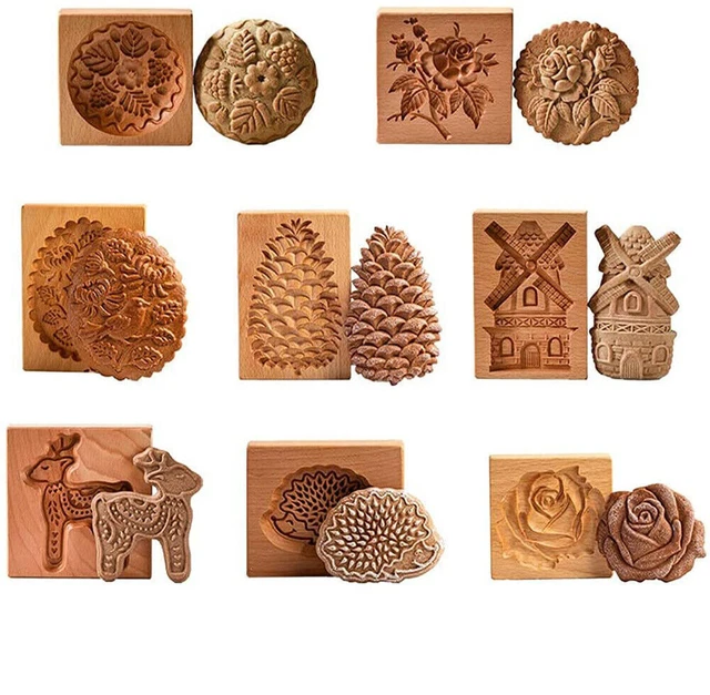 DIY Christmas Pumpkin Pine Cones Cookie Mold Kitchen Carved Gingerbread Mold New