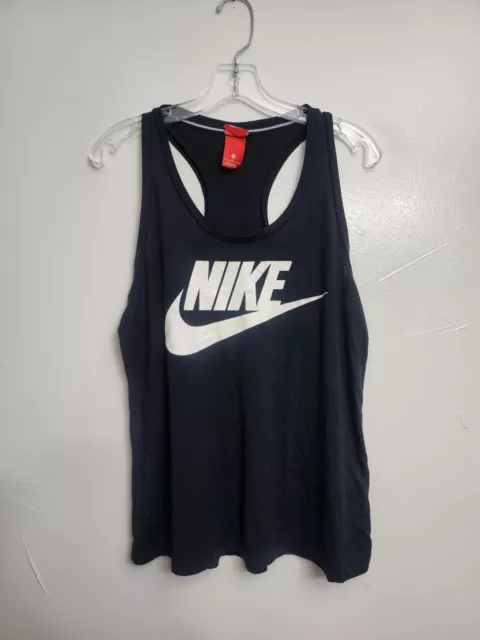 Nike Women's Racerback Tank Top - Size Large Black & White.