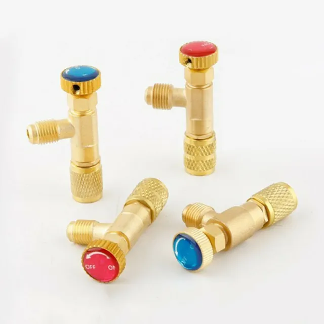 Air-conditioning Fluoride Safety Valve Adapter Anti-Air Leakage Brass New