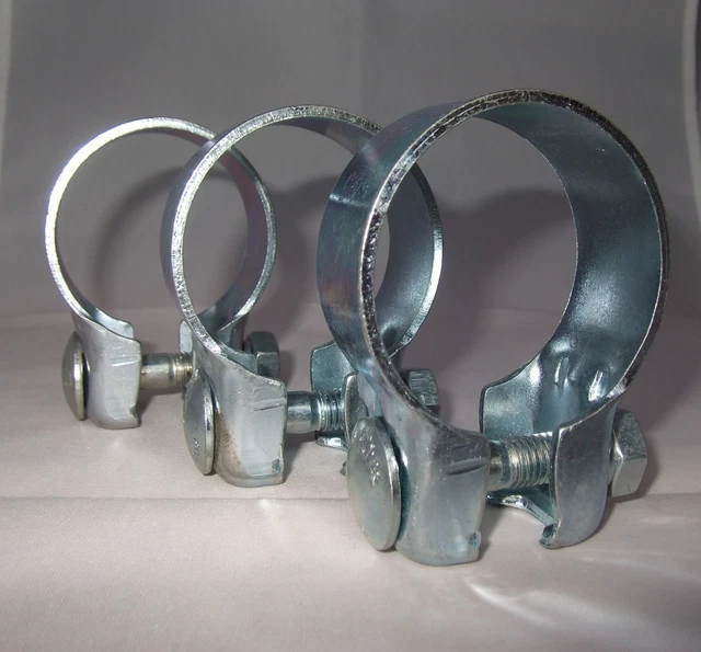Raccord Universel Galvanisé Pour Tuyau D'échappement - 55 Mm X 125 Mm Avec 2 Colliers De Serrage 58,5 Mm