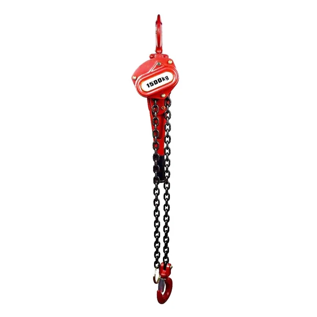 Manual Lever Hoist 1-1/2 Ton 3300 lbs 5ft Lift Height