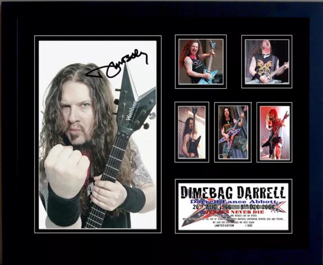 Dimebag Darrell Signed Limited Edition Framed Memorabilia