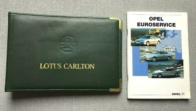 Lotus Carlton Owners Handbook Manual and Wallet