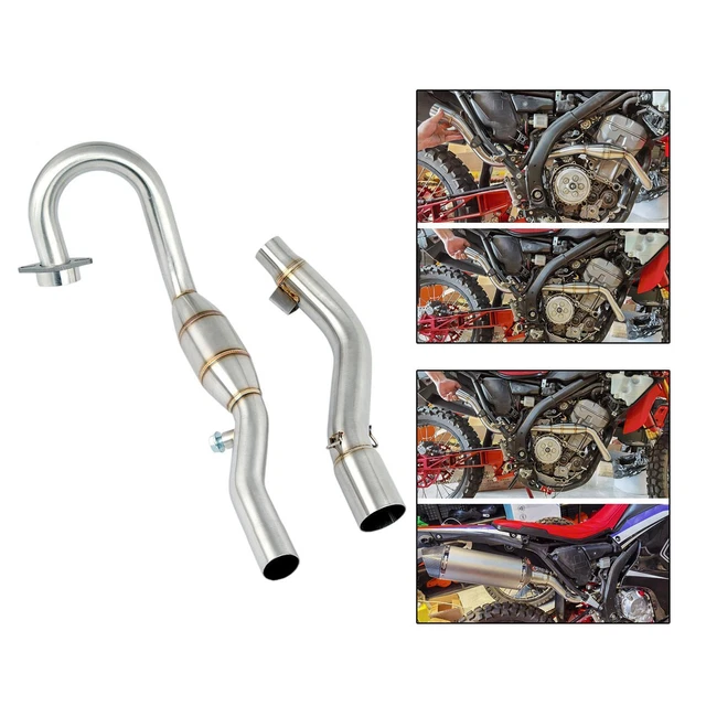 MNEUEQ Traitement Des Gaz D'échappement 470mm Pot D'échappement Moto Silencieux Tuyaux D'échappement Tuyau De Liaison Silencieux Pièces Pour Kawasaki Pour NINIA 650 Tmax 500 Tmax 530