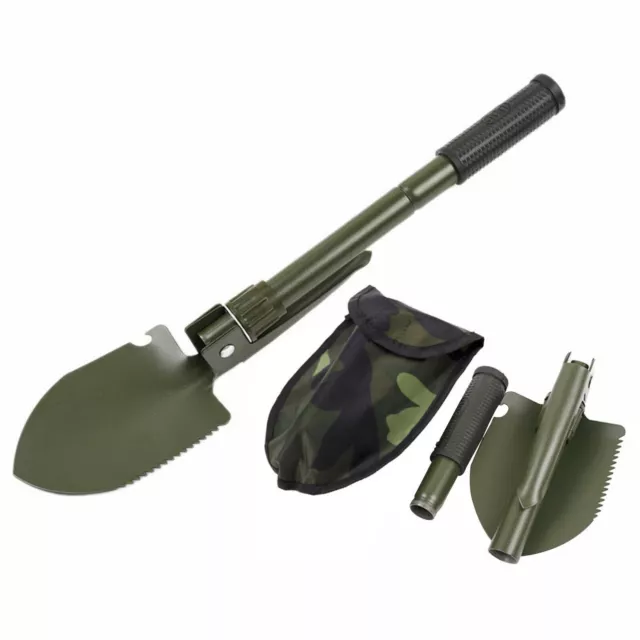 Foldable Outdoor Survival Shovel Spade Garden Camping Hiking Camp Compass