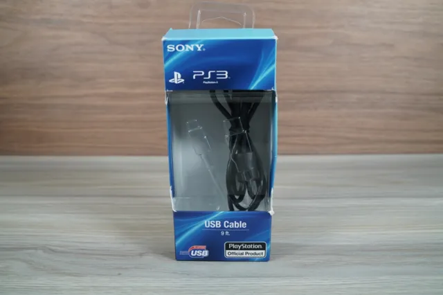 OFFICIAL USB CABLE CORD - Ps3 OEM Complete CIB 9 ft CECH-ZUC1