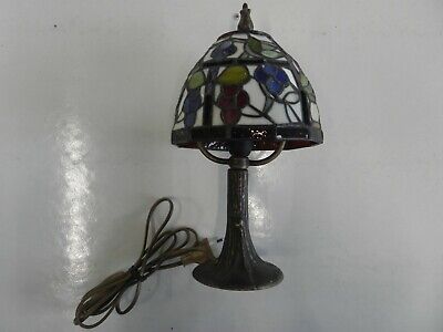 VINTAGE - Lampada abat-jour in ottone con vetro Tiffany - ANTICHITA'