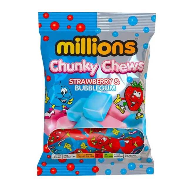 Millions - Chunky Chews Strawberry & Bubblegum (HALAL)