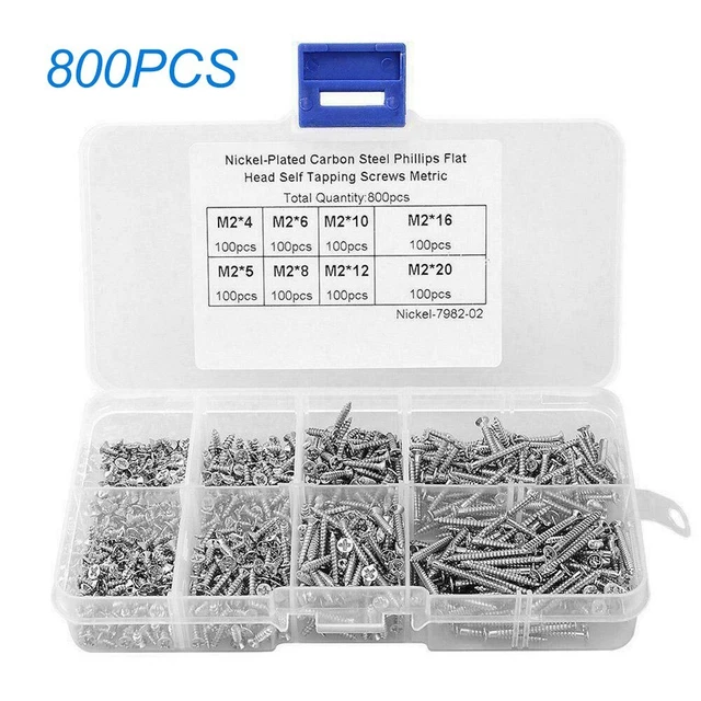 Efficiente lavorazione del legno vite di sicurezza kit assortito 800 pezzi carbone
