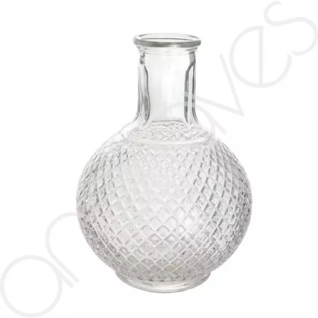 Textured Glass Flower Bud Vase Jar Home Decoration Decor Ornament