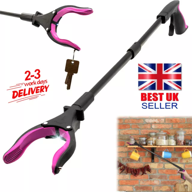 Magnetic Long Reach Grabber Litter Reacher Picker Helping Hand Held Pick Up Tool