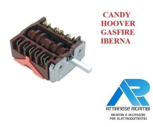 COMMUTATORE SELETTORE FORNO POSIZIONI 5 0 CANDY HOOVER 92128677 COMMUTATORE SELETTORE FORNO POSIZIONI 5 0 CANDY HOOVER 92128677