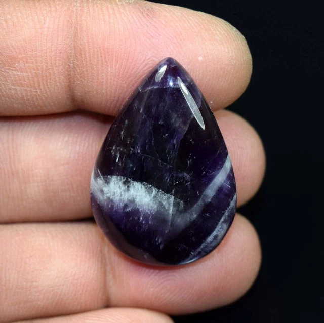 Améthyste Naturelle Dentelle Agate Poire Cabochon Pierre Précieuse Lâche...