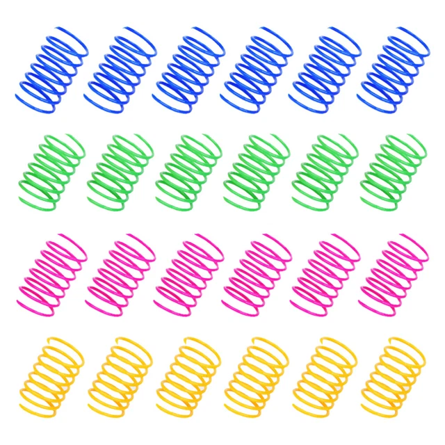 36 Pcs Plastic Coil Spiral Springs Cat Swatting Spring Cat Active Spring