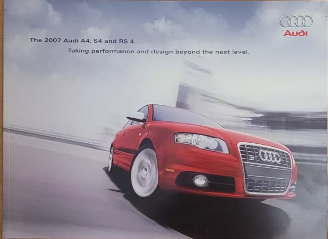 AUDI A4 S4 RS4 B7 Limousine Avant US Version Prospekt Brochure USA 2007 94 a1